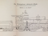 RARE 1883 Railway Lithograph Print. The Westinghouse Automatic Brake. #37