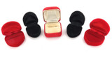 Job Lot Unbranded Felt Ring Display Boxes. Red & Black