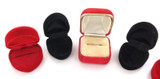Job Lot Unbranded Felt Ring Display Boxes. Red & Black