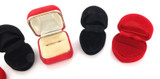 Job Lot Unbranded Felt Ring Display Boxes. Red & Black
