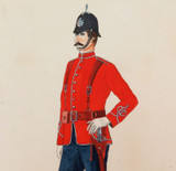 Rare Vintage British Military Uniform Original Book Artwork by L Barlow. #9