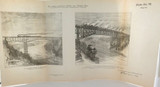 RARE 1883 Railway Lithograph Print. Great Cantilever Bridge Niagara Falls. #72