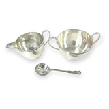 Vintage Fairfax & Roberts Silver Plated Sugar Bowl Creamer & E.P.N.S Spoon 318g