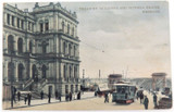 c1905 Postcard. Treasury Buildings & Victoria Bridge, Brisbane.