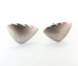 Stylish Vintage Triangular Sterling Silver Cufflinks Brushed Satin Finish 5.6g