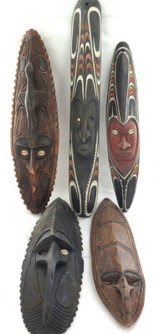 Priced to Sell !! Job Lot Vintage Pacific Island Carved Masks / Wall Hangings #2