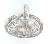 Antique Sterling Silver Silver European Decorative Pierced Out Basket 285g