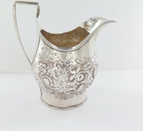 Antique 1796 Sterling Silver Decorative Repoussé Creamer Jug C.Chesterman 108.8g