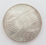1972 Munich, Germany 10 Marks Circulated Coin .625 Silver. Good Specs 32mm 15.5g