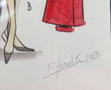 1963 Hand Coloured & Signed Fashion Lithograph ex “Collection D’Avant Saison” #2