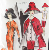 1963 Hand Coloured & Signed Fashion Lithograph ex “Collection D’Avant Saison” #2