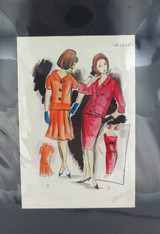 1963 Hand Coloured & Signed Fashion Lithograph ex “Collection D’Avant Saison” #5