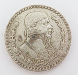 1962 Mexico 1 Peso Circulated Coin .100 Silver. Good Specs 34.3mm 15.8g