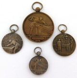 Rare Collection 1920s Dutch Billiards Medallions / Medals.