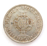 1958 Timor 3 Escudos Circulated Coin .650 Silver Specs 19.8mm 3.5g