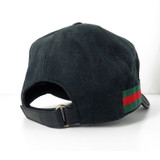 Gucci Black Original Diamante Web Pattern Baseball Cap, drycleaned. Size S