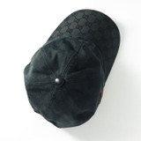 Gucci Black Original Diamante Web Pattern Baseball Cap, drycleaned. Size S