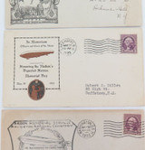 1933 Set 3 Memorial FDCs. The Akron Zeppelin Disaster 30th May 1933.