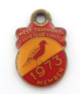 Scarce 1973 West Tamworth League Club Ltd Members Badge.