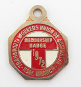 1972 Transport Workers Union of Australia. NSW Branch Members Badge.