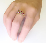 Vintage Ruby & Diamond Set Ladies 14ct Gold Ring Size P Val $2775