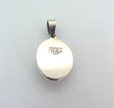 Stylish Sterling Silver Oval Shaped Pendant with Wire Wrapped Detail 8.3g