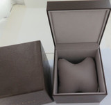 Very Nice Gucci Brown With Gold Print Mens Watch Display Box + Outer.