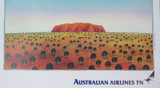 Colourful Australian Airlines TN Large Poster by Jo Anne Hook Ularu / Ayres Rock