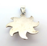 Funky Mexican Sterling Silver Large Stylised Sunburst Pendant 18.1g