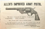 Allen's Improved Army Pistol, Allen & Wheelock, USA Vintage Firearm Poster