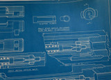 Rare 100% Genuine USA 1920s Original Patent Blueprint. Chas. Newton Rifle #3