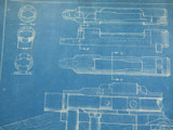 Rare 100% Genuine USA 1920s Original Patent Blueprint. Chas. Newton Rifle #1