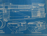 Rare 100% Genuine USA 1920s Original Patent Blueprint. Chas. Newton Rifle #2