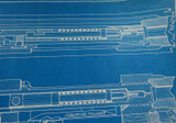 Rare 100% Genuine USA 1920s Original Patent Blueprint. Chas. Newton Rifle #2