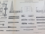 RARE 1883 Well Boring Machinery Lithograph Print. #104