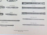 RARE 1883 Well Boring Machinery Lithograph Print. #104