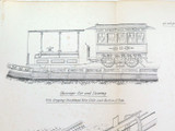 RARE 1883 Tram Lithograph Print. Wire Cable Tramways, San Francisco. # 101