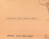 1940s/50s Rare Ansett Anson Aircraft Undercarriage & Retracting Gear Blue Print.