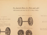 RARE 1883 Railway Lithograph Print. The Improved Dixon Car Wheel & Axle. # 9