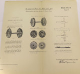 RARE 1883 Railway Lithograph Print. The Improved Dixon Car Wheel & Axle. # 9