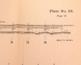 RARE LARGE 1883 Railway Lithograph Print. Bridge Over The Ganges, India. #58