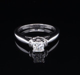 Vintage 0.47ct Princess Diamond 14ct White Gold Ring Size N 1/2 Val $4380