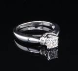 Vintage 0.47ct Princess Diamond 14ct White Gold Ring Size N 1/2 Val $4380