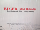 Vintage Ruger 'Mini 14/20 GB Semi-Automatic .223 Rifle' Part Reference Poster
