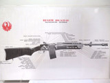 Vintage Ruger 'Mini 14/20 GB Semi-Automatic .223 Rifle' Part Reference Poster