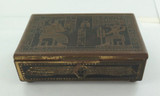 WW2 Egyptian Souvenir Metal & Wood Decorative Cigarette Box.
