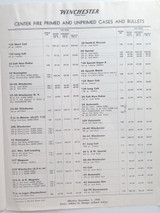 Vintage Winchester Ammunition Components Price List. December 1, 1955