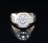 A Gentleman’s 14ct Yellow Gold 0.36ct Diamond Set Ring Size P1/2 Val $3760
