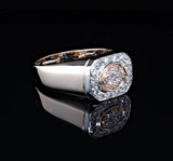 A Gentleman’s 14ct Yellow Gold 0.21ct Diamond Set Ring Size R1/2 Val $4330