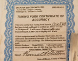 2004 Decatur Radar Tuning Fork 60.2 KPH + Calibration COA